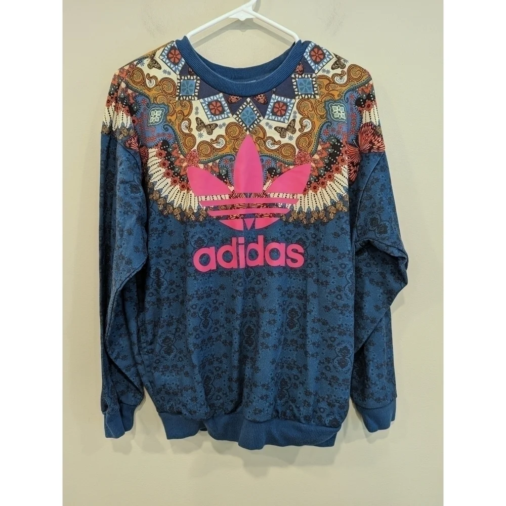 Adidas x Farm Rio Borbomix Butterfly Crewneck Pocket Pullover Size XS